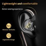 Yinyoo KBEAR MONKIE K01 Wired Gaming Earbuds,1DD Lightweight Gaming In Ear Monitor with 3.5mm Plug, HIFI Immersive Bass in Ear Headphones Wired Earphones Compatible with PC,PS5, Xbox,Switch