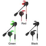 MOVKZACV G6 Gaming Earbuds Wired with Dual Microphone, in-Ear Gaming Headset Headphones with Noise Cancellation, Earphones, Suitable for PC, Mobile phone (Blcack)