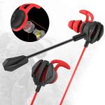 MOVKZACV G6 Gaming Earbuds Wired with Dual Microphone, in-Ear Gaming Headset Headphones with Noise Cancellation, Earphones, Suitable for PC, Mobile phone (Blcack)