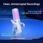 ASUS ROG Carnyx USB Gaming Microphone (25mm condenser capsule, 192kHz/24-bit, cardioid, high-pass filter, built-in pop filter, metal shock mount, one-touch mute, USB, Aura Sync RGB)- Black