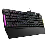 ASUS TUF Gaming K1 RGB keyboard with dedicated volume knob, spill-resistance, side light bar and Armoury Crate, UK Layout
