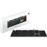 MSI FORGE GK310, QWERTY, UK Layout - RED SWITCHES Mechanical Gaming Keyboard - Mechanical Red Switches (Linear), Ergonomic Keycaps, Anti-Slip Base, RGB LED, USB 2.0 - Full-Sized