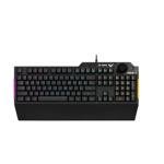ASUS TUF Gaming K1 RGB keyboard with dedicated volume knob, spill-resistance, side light bar and Armoury Crate, UK Layout