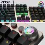 MSI FORGE GK310, QWERTY, UK Layout - RED SWITCHES Mechanical Gaming Keyboard - Mechanical Red Switches (Linear), Ergonomic Keycaps, Anti-Slip Base, RGB LED, USB 2.0 - Full-Sized