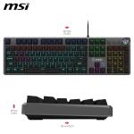 MSI FORGE GK310, QWERTY, UK Layout - RED SWITCHES Mechanical Gaming Keyboard - Mechanical Red Switches (Linear), Ergonomic Keycaps, Anti-Slip Base, RGB LED, USB 2.0 - Full-Sized