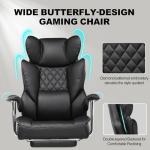 GTPLAYER Gaming Chair, Executive Office Desk Chair with Footrest Ergonomic Heavy Duty High Back Lumbar Support Home Recliner Swivel Computer Chairs, Black