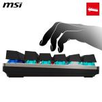 MSI FORGE GK310, QWERTY, UK Layout - RED SWITCHES Mechanical Gaming Keyboard - Mechanical Red Switches (Linear), Ergonomic Keycaps, Anti-Slip Base, RGB LED, USB 2.0 - Full-Sized