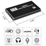 Spiritseek 4K/1080P 60FPS HDMI Capture Card with Mic - USB Video Recorder for Gaming & Streaming