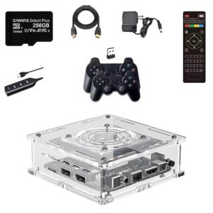 Retro Gaming Console with 256GB Storage and 50,000+ Games, Includes 2 Wireless Controllers, Compatible with Classic Systems, Ideal for Adult Entertainment