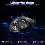 ATTACK SHARK X11 SE Wireless Gaming Mouse, PixArt PAW3311 Gaming Sensor, BT/2.4G Wireless/Wired, 22000 DPI, 65 Hours Battery, Office Mice Gamer Mice for Win11/Xbox/PS/Mac (Black+Tape)