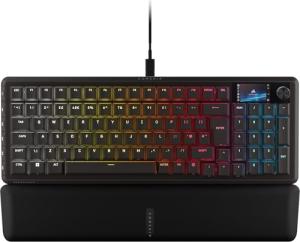 Corsair VANGUARD 96 Wired Mechanical Gaming Keyboard – 96% Layout, MLX Plasma Linear Switches, 8000Hz Polling, LCD Display, Virtual Stream Deck, G-Keys, SOCD Flashtap, QWERTY UK – Black