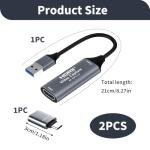 4K HDMI Capture Card, Video Capture Card 1080P 60FPS USB 3.0 Device for Gaming Streaming Recording Compatible with PS4 Nintendo Switch Xbox OBS, YouTube Twitc Mac Windows Linux – Low Latency, Silver