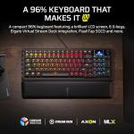 Corsair VANGUARD 96 Wired Mechanical Gaming Keyboard – 96% Layout, MLX Plasma Linear Switches, 8000Hz Polling, LCD Display, Virtual Stream Deck, G-Keys, SOCD Flashtap, QWERTY UK – Black