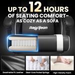 Riftracer Gaming Chair for Adults Gaming Chairs-Video Game Chairs with Footrest Headrest and Lumbar Support Ergonomic Height Adjustable Game Reclining Chair PC Chair for Gamer White