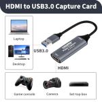 4K HDMI Capture Card, Video Capture Card 1080P 60FPS USB 3.0 Device for Gaming Streaming Recording Compatible with PS4 Nintendo Switch Xbox OBS, YouTube Twitc Mac Windows Linux – Low Latency, Silver