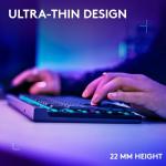 Logitech G G515 LIGHTSPEED TKL Low Profile Wireless Gaming Keyboard, LIGHTSYNC RGB, Thin Tenkeyless Design, PBT Keycaps, Tactile Mechanical Switches, QWERTY UK English Layout - Black