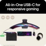 LG UltraGear OLED GX9 Gaming Monitor 34GX900A-B - WOLED Ultrawide QHD 1440p Curved 34 Inch, 240Hz, 0.03ms, DisplayHDR 400, Speakers, DP1.4(DSC), HDMI 2.1, USB- C