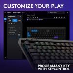 Logitech G G515 LIGHTSPEED TKL Low Profile Wireless Gaming Keyboard, LIGHTSYNC RGB, Thin Tenkeyless Design, PBT Keycaps, Tactile Mechanical Switches, QWERTY UK English Layout - Black