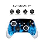 playvital Blue Flame Custom Vinyl Skins for Xbox Series S, Wrap Decal Cover Stickers for Xbox Series S Console Controller