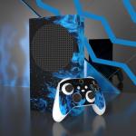 playvital Blue Flame Custom Vinyl Skins for Xbox Series S, Wrap Decal Cover Stickers for Xbox Series S Console Controller