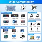 Guermok 4K HDMI Capture Card with Touch LED, Dual HDMI In/Loop-Out, USB 3.0, 4K@60Hz/ 2K@144Hz Video Capture, Mic/Line In, 4K60 Passthrough, Efficient Cooling, Streaming and Gaming for Switch2/1