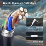 keephifi KBEAR Phoenix Gaming earbuds, Earphones with Mic Noise Reduction, Wired Earbuds with 10mm Dual Magnetic DD and PET Diaphragm, 3.5mm Jack In Ear Monitors, Powerful Bass IEMs for Gaming