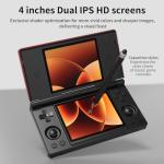 GiipGoop RG DS Handheld Game Consoles RG DS Retro Gaming Console Dual-screen Video Game Console 3+32GB Android 14 Portable Pocket Arcade 40000mAh Battery WiFi Bluetooth HD Output Black