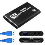 4K HDMI Video Capture Card USB 3.0 Video Capture Device Full HD 1080P 60FPS Game Recording for Live Stream PS5 PS4 Xbox Nintendo Switch Camera PC OBS (Black)