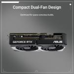 ASUS DUAL RTX5070 OC, PCIe5, 12GB DDR7, HDMI, 3 DP, 2572MHz Clock, Overclocked, Compact SFF-Ready