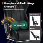 PORIYA Gaming Chair with Adjustable Backrest, Ergonomic Executive Office Chair, Height Adjustable Racing Chair Maximum Gaming Experience (Black&Blue)