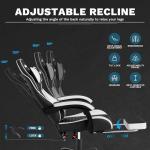 SUKIDA Gaming Chair, Ergonomic Computer Chairs with Footrest, Comfy Office Chair with Headrest, Massage Gaming Chair for Adult, Height Adjustable Pc Chair, 360° Swivel