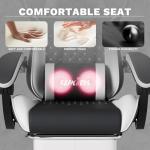 SUKIDA Gaming Chair, Ergonomic Computer Chairs with Footrest, Comfy Office Chair with Headrest, Massage Gaming Chair for Adult, Height Adjustable Pc Chair, 360° Swivel