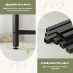 Mericonia Small L Shaped Desk with Power Outlets,100 cm L Computer Corner Desks with Reversible Shelves, Gaming Desk, Study Writing Table for Home Office, Black