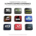 GTR Gaming PC – AMD Ryzen 5 5500, GeForce RTX 3050 6GB, 16GB DDR4 RAM, 1TB NVMe SSD, 650W PSU, Windows 11 Gaming Desktop Computer, Wi-Fi, ARGB Case, High Performance Prebuilt Gaming PC.