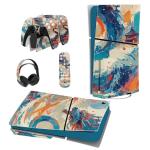 playvital Full Set Skin Sticker for ps5 Slim Console Disc Edition (The New Smaller Design), Vinyl Skin Decal Cover for ps5 Controller & Headset & Charging Station & Media Remote - Dragon's Elysium