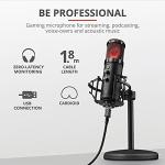 Trust Gaming GXT 256 Exxo USB Streaming Microphone for PC, Laptop and PS4 , Black