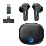 Middle Rabbit SW5 Wireless Gaming Earbuds with Mic, 20ms Low Latency, 2.4G Dongle & Bluetooth 5.4 Dual-Mode USB Headphones, 4 Built-in Microphones, Compatible with PC PS5 PS4 VR Mobile