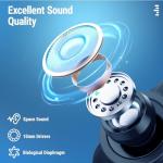 Middle Rabbit SW5 Wireless Gaming Earbuds with Mic, 20ms Low Latency, 2.4G Dongle & Bluetooth 5.4 Dual-Mode USB Headphones, 4 Built-in Microphones, Compatible with PC PS5 PS4 VR Mobile