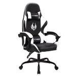 T-THREE.Ergonomic high-back gaming, computer, office, study, swivel, and racing-style chair with adjustable lumbar and headrest support, 150kg weight capacity, ideal for home office(White)