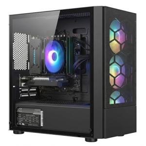 STGsivir Gaming PC Desktop Computer Tower, Intel Xeon E5 up to 3.1GHZ, Nvidia GeForce GT 740 4GB GDDR5, 32GB RAM, 1TB SSD, WIFI 6, BT 5.0, RGB fan x3, Windows11 Pro