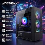 STGsivir Gaming PC Desktop Computer Tower, Intel Xeon E5 up to 3.1GHZ, Nvidia GeForce GT 740 4GB GDDR5, 32GB RAM, 1TB SSD, WIFI 6, BT 5.0, RGB fan x3, Windows11 Pro