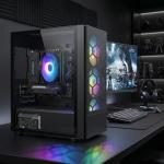 STGsivir Gaming PC Desktop Computer Tower, Intel Xeon E5 up to 3.1GHZ, Nvidia GeForce GT 740 4GB GDDR5, 32GB RAM, 1TB SSD, WIFI 6, BT 5.0, RGB fan x3, Windows11 Pro