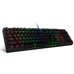 Redragon K582 SURARA Mechanical Gaming Keyboard with 104 Keys Anti-Ghosting, Programmable Wired Keyboard, Multicolour RGB Backlighting, Linear and Quiet Red Switch, Plug & Play, US Layout