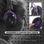 EKSA E900 Wired Gaming Headset for Xbox One - PC Headset with Detachable Noise Cancelling Microphone, 3D Stereo Sound 50mm Driver- Gaming Headphones for Xbox S/X, PS4 PS5, Switch, Laptop (Purple)