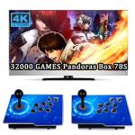 RegiisJoy 32000 in 1 Pandoras Box 78S Retro Arcade Gaming Console, 4 Player 3D Magical Modified Game, Search Save Delete Cheat Function, Favorite List, One-Button Combo, 128G TF, Separate Console