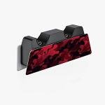 playvital Black Red Camouflage Full Set Skin Decal for ps5 Console Disc Edition, Sticker Vinyl Decal Cover for ps5 Controller & Charging Station & Headset & Media Remote