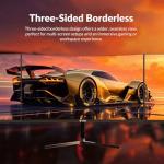 CRUA 24 Inch Curved Gaming Monitor, 180Hz/200Hz FHD 1080P, 1ms Response, AMD FreeSync, Eye-Care Flicker-Free, Frameless Esports Display with HDMI & DP, VESA Wall Mount – Black