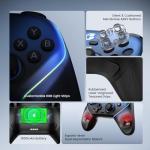 GameSir Super Nova Wireless Gaming Controller for PC/Switch/iOS/Android, Hall Effect Stick & Trigger, Rubberized Grips, RGB Lighting, Swappable ABXY, Detachable Faceplate, 1000mAh with Charging Dock