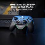 GameSir Super Nova Wireless Gaming Controller for PC/Switch/iOS/Android, Hall Effect Stick & Trigger, Rubberized Grips, RGB Lighting, Swappable ABXY, Detachable Faceplate, 1000mAh with Charging Dock