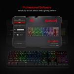 Redragon K582 SURARA Mechanical Gaming Keyboard with 104 Keys Anti-Ghosting, Programmable Wired Keyboard, Multicolour RGB Backlighting, Linear and Quiet Red Switch, Plug & Play, US Layout